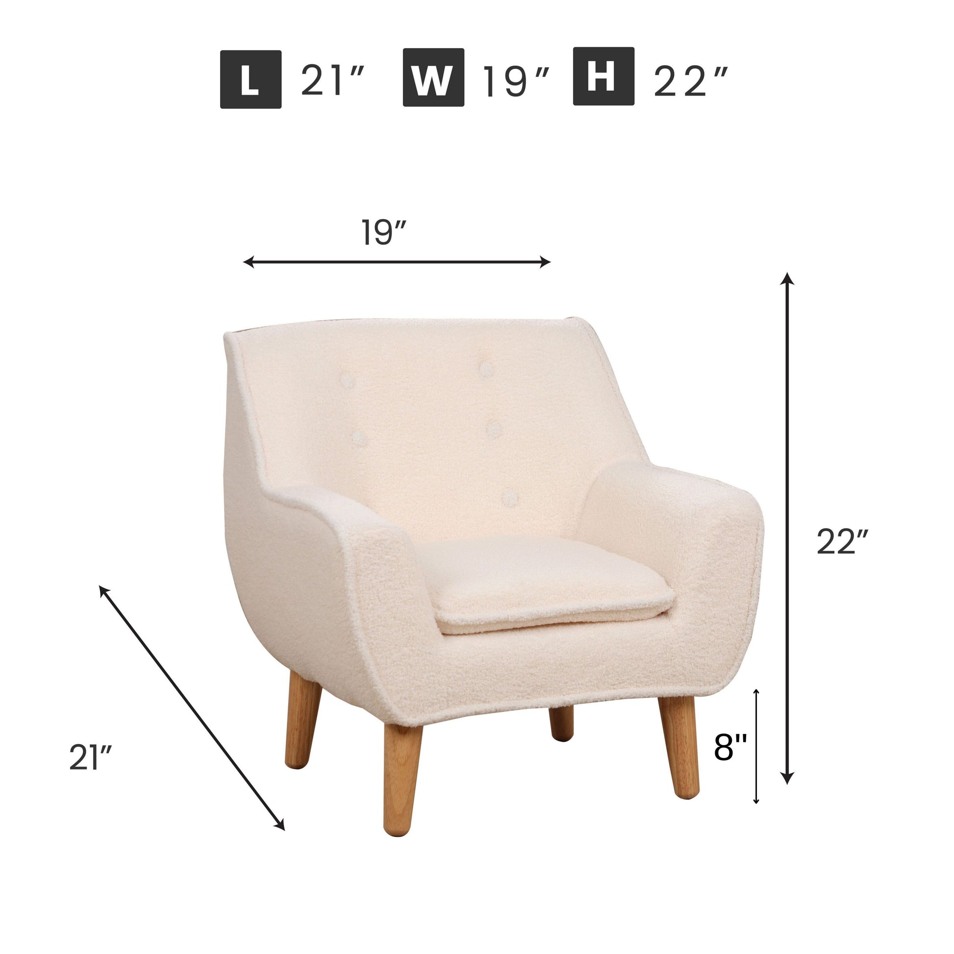 KCH511 WHITE KID CHAIRS