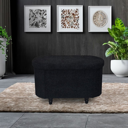 OT514 BLACK OTTOMAN