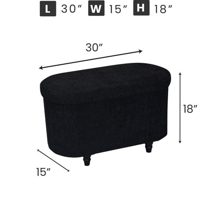 OT514 BLACK OTTOMAN