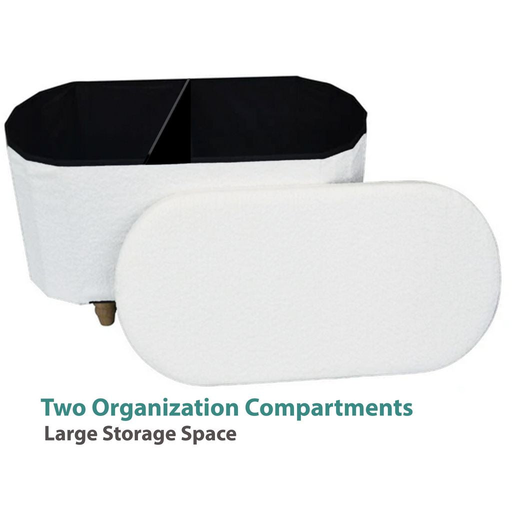 OT514 IVORY OTTOMAN