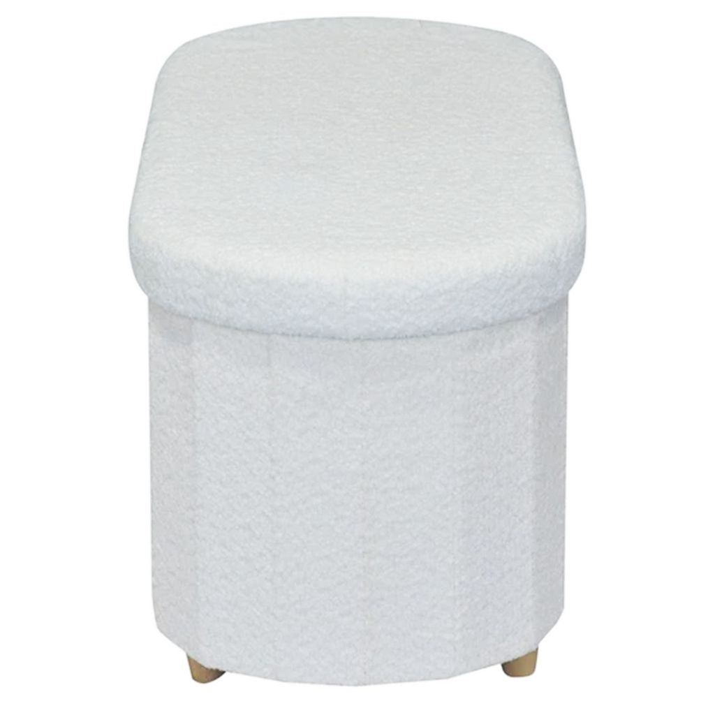 OT514 IVORY OTTOMAN