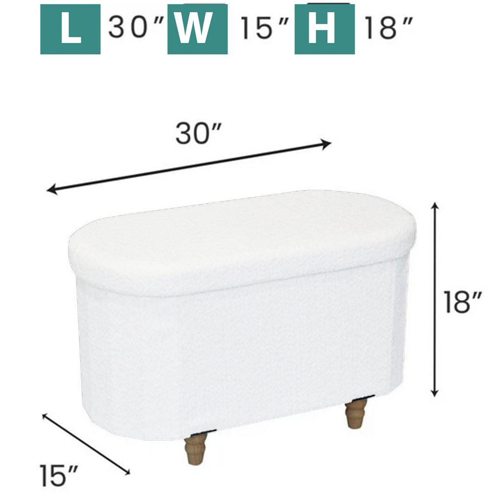 OT514 IVORY OTTOMAN