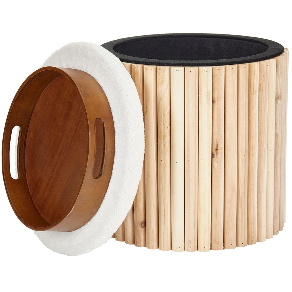 OT515 WOOD OTTOMAN