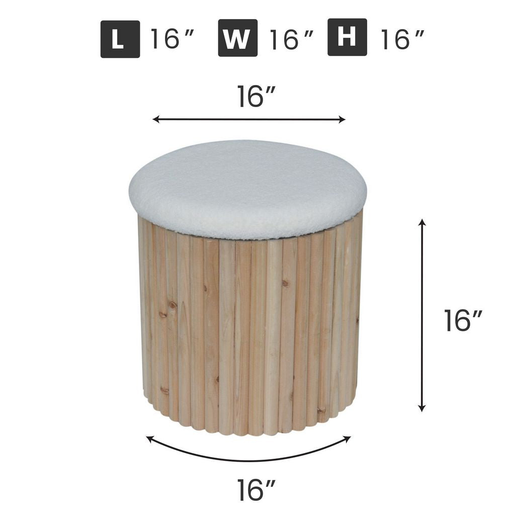 OT515 WOOD OTTOMAN