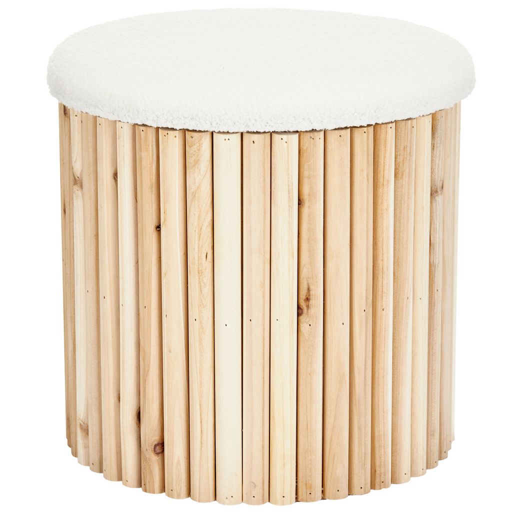 OT515 WOOD OTTOMAN