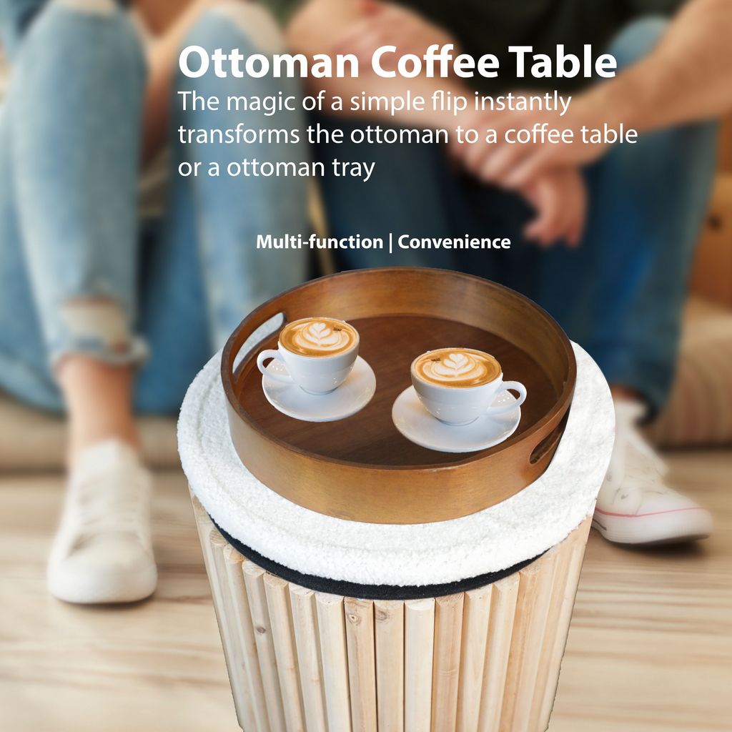 OT515 WOOD OTTOMAN