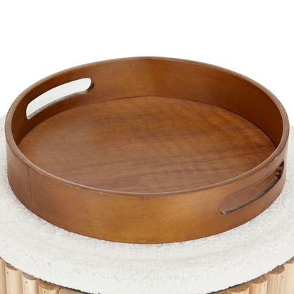 OT515 WOOD OTTOMAN