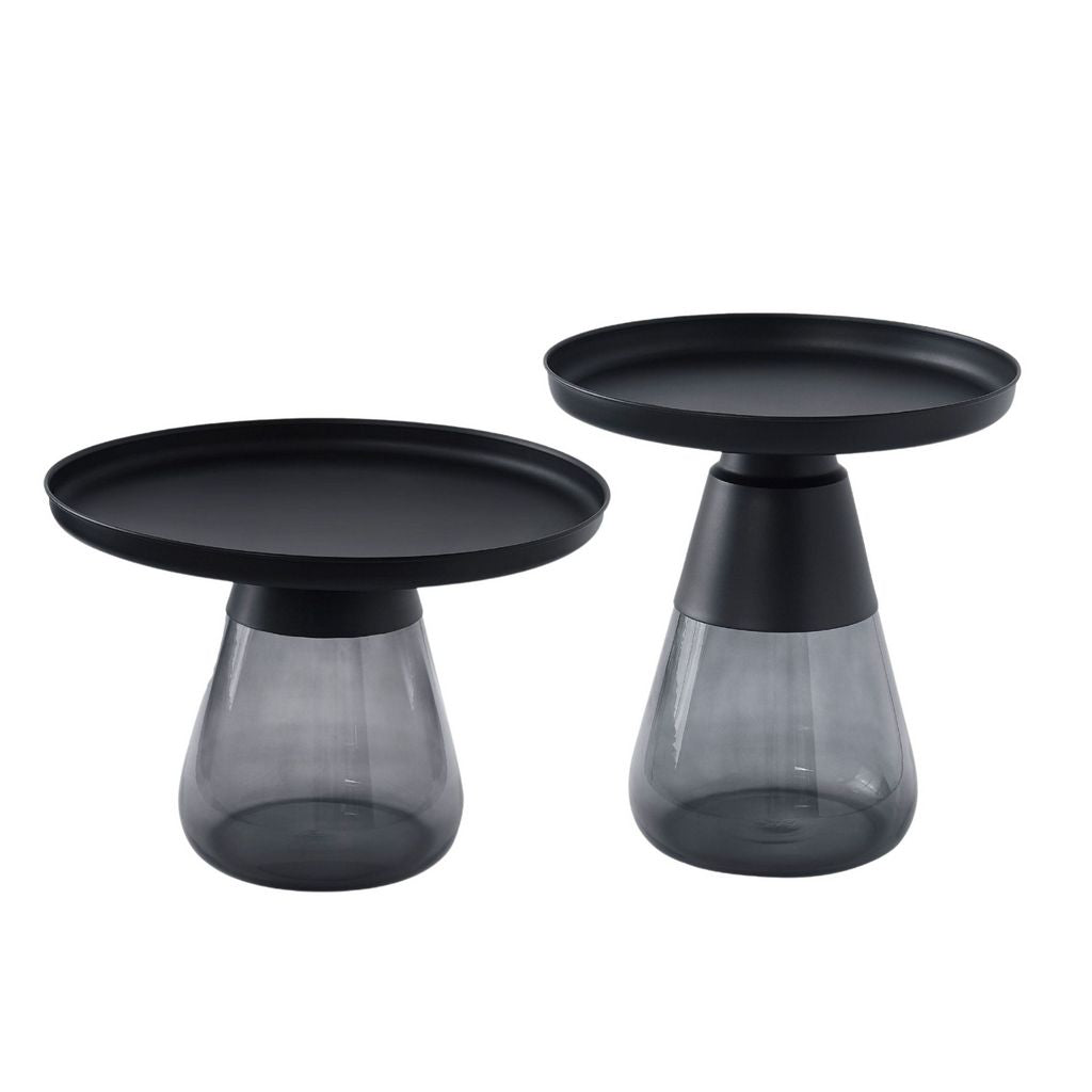 TBST471-472 MATBLK/GRAY NESTING TABLE