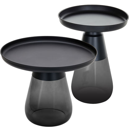 TBST471-472 MATBLK/GRAY NESTING COFFEE TABLE