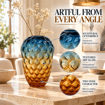 GV545 BLUE SMALL GLASS VASES