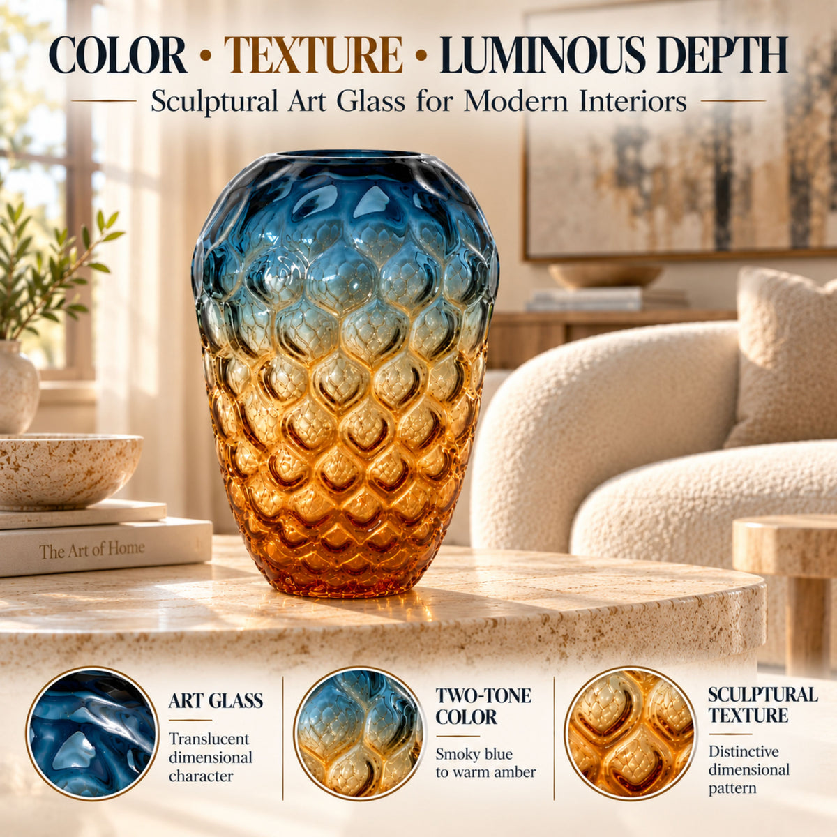 GV545 BLUE SMALL GLASS VASES