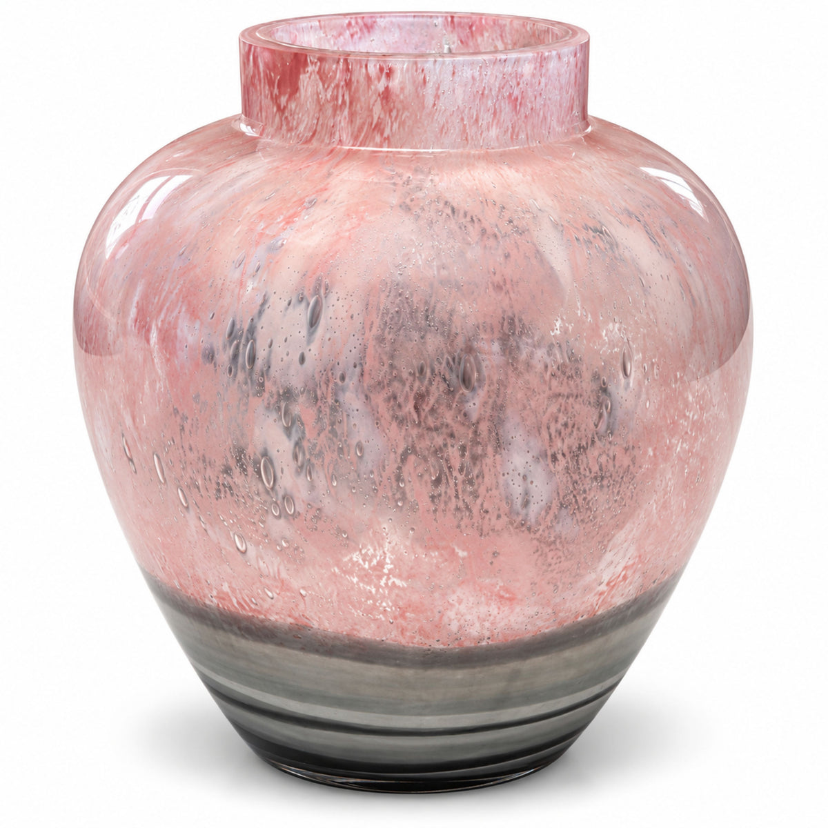 GV552 PINK GREY SML GLASS VASES