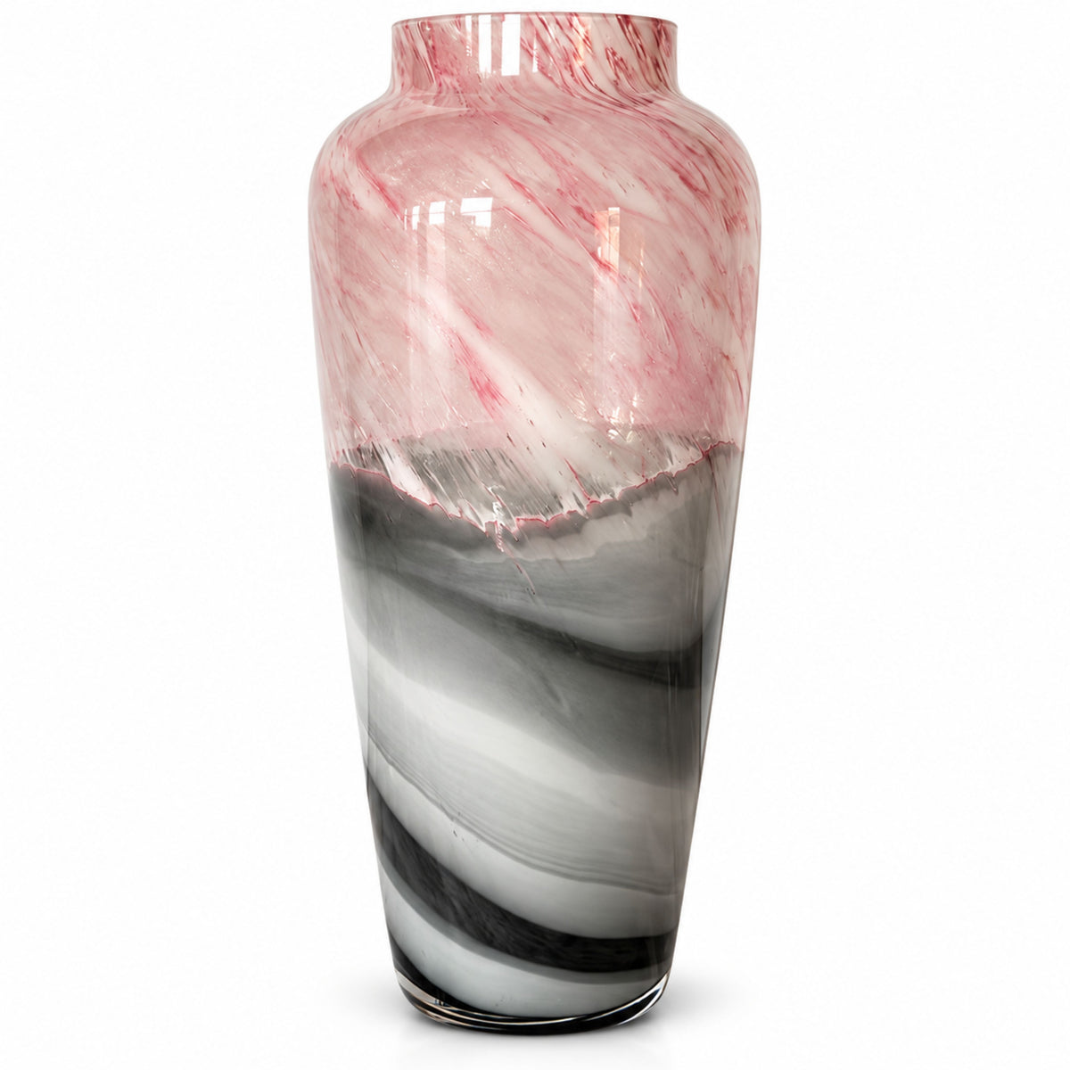 GV552 PINK GREY LARGE GLASS VASES