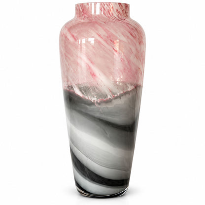 GV552 PINK GREY LARGE GLASS VASES