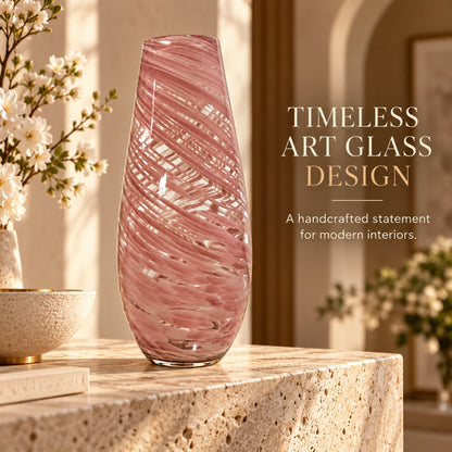GV556 PINK GOLD LARGE GLASS VASES