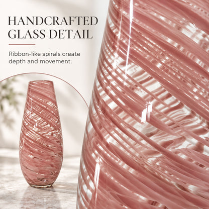 GV556 PINK GOLD LARGE GLASS VASES