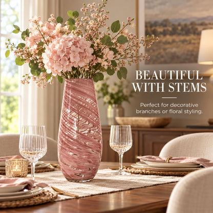GV556 PINK GOLD LARGE GLASS VASES