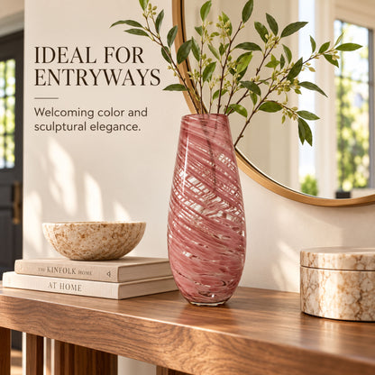 GV556 PINK GOLD LARGE GLASS VASES