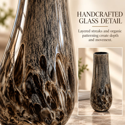 GV559 BROWN GLASS VASES