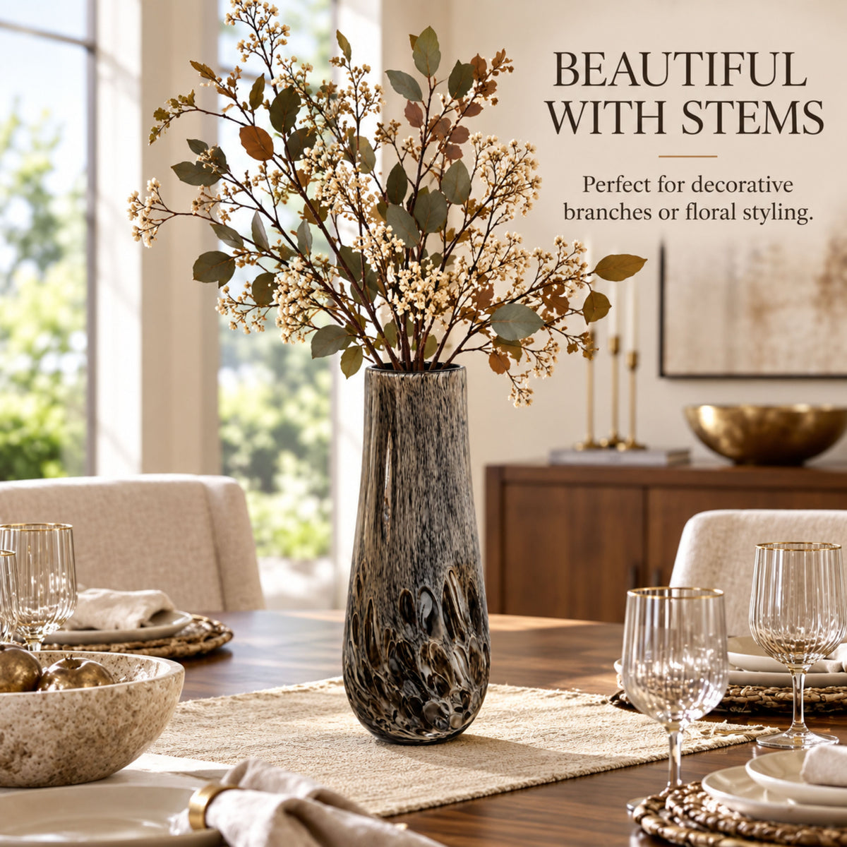 GV559 BROWN GLASS VASES