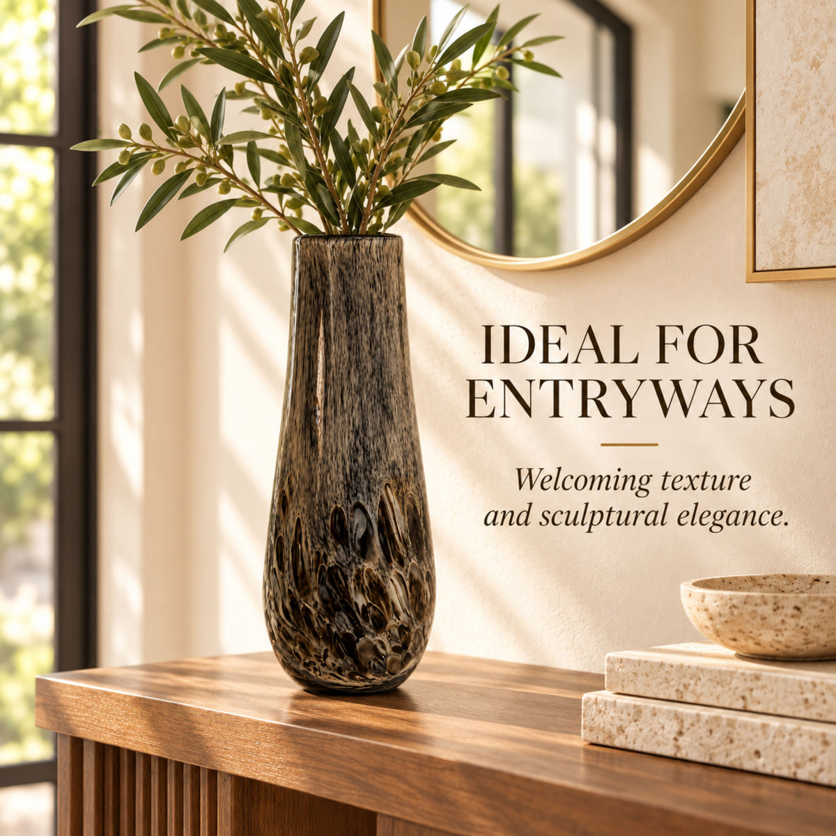 GV559 BROWN GLASS VASES