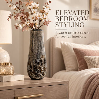 GV559 BROWN GLASS VASES