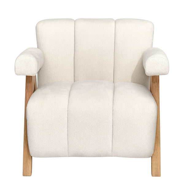 CH561 CREAM-NATURAL ARM CHAIR