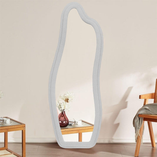 M563 WHITE DECOR MIRROR METAL WALL