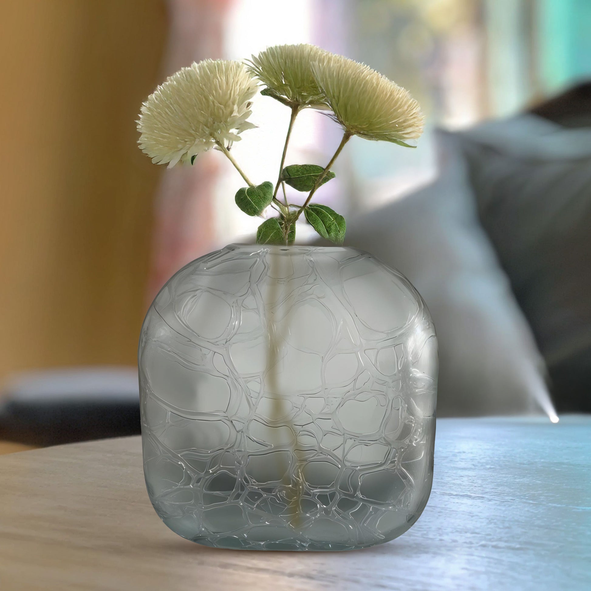 GV516 GRAY GLASS VASES