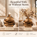 GV519 BROWN CENTERPIECE GLASS VASES