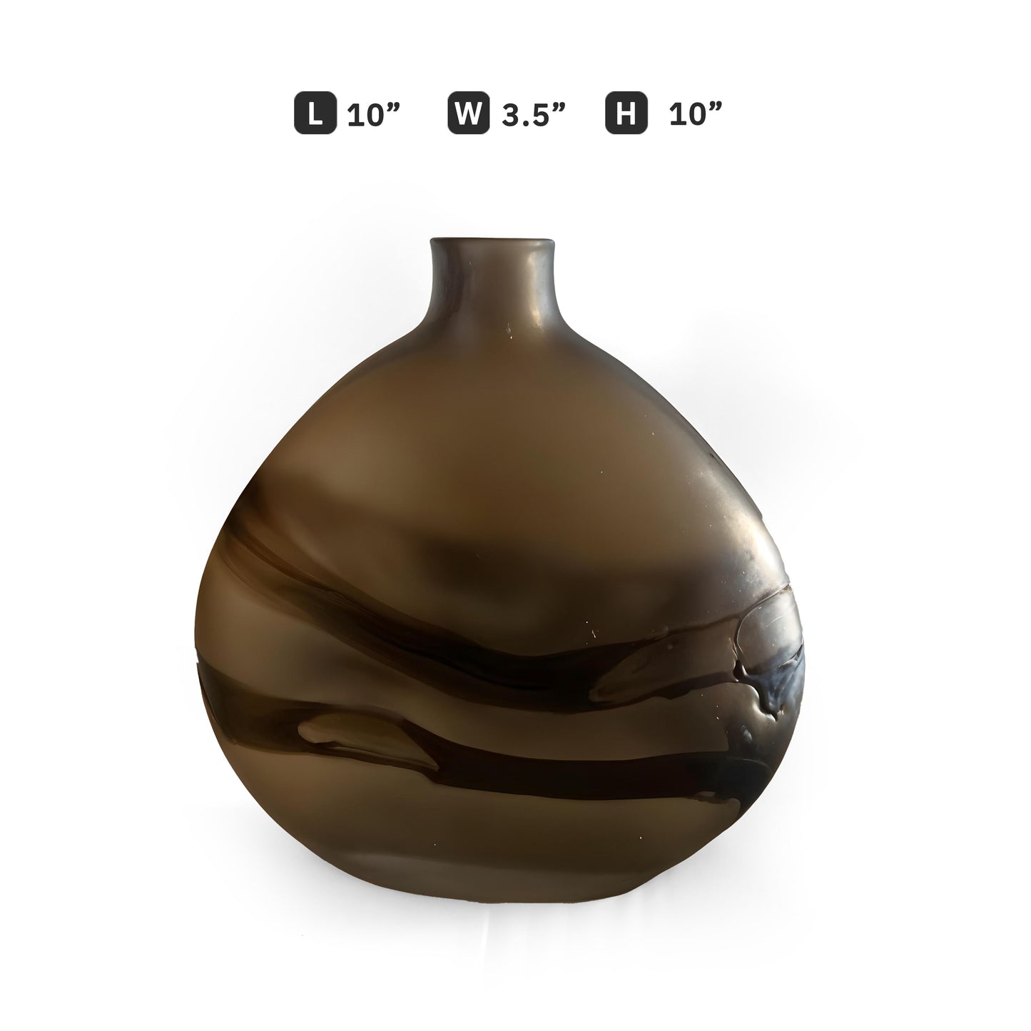 GV519 BROWN GLASS VASES