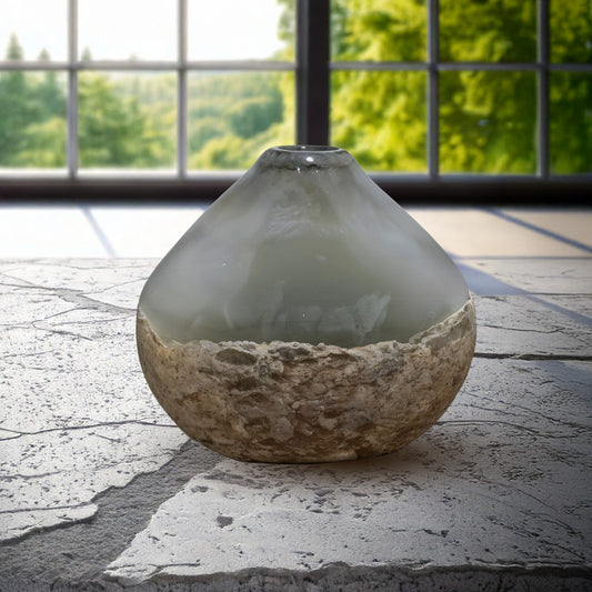 GV521 GRAY GLASS VASES