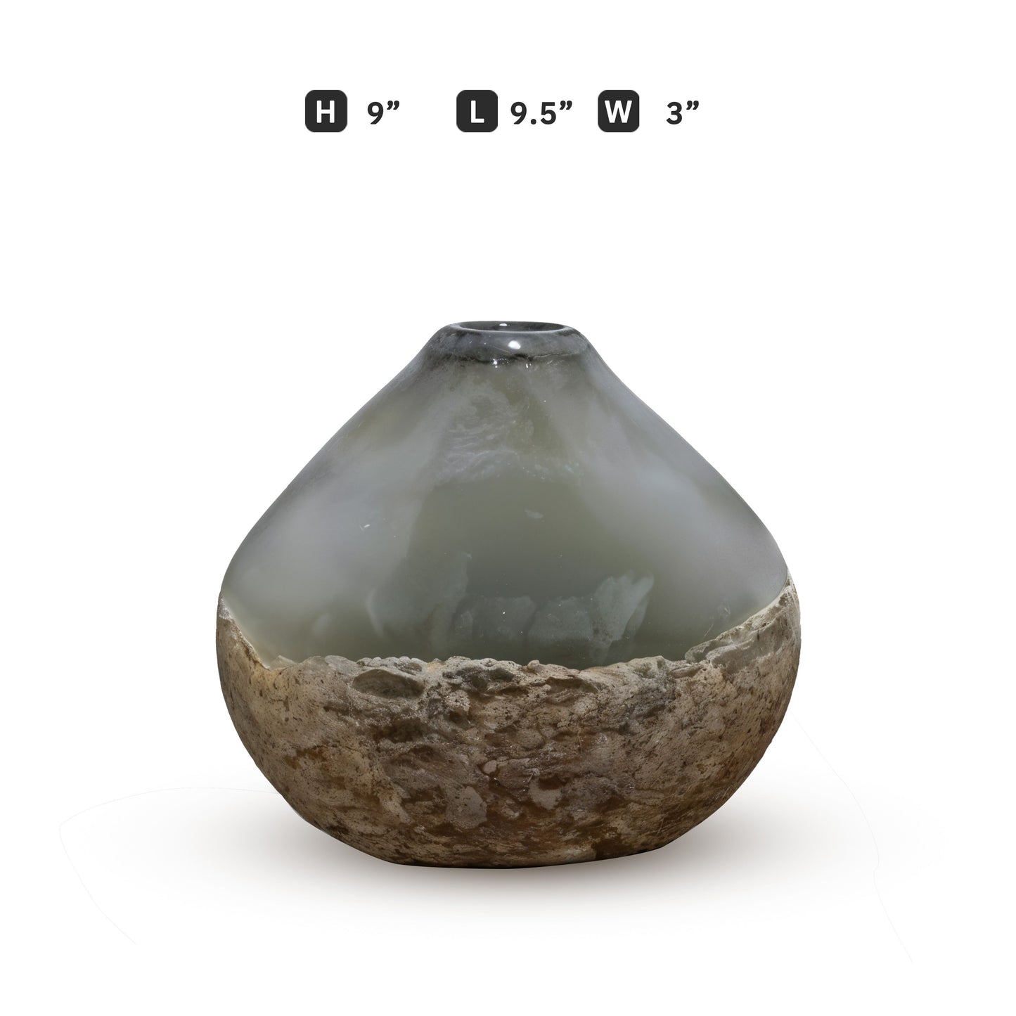 GV521 GRAY GLASS VASES