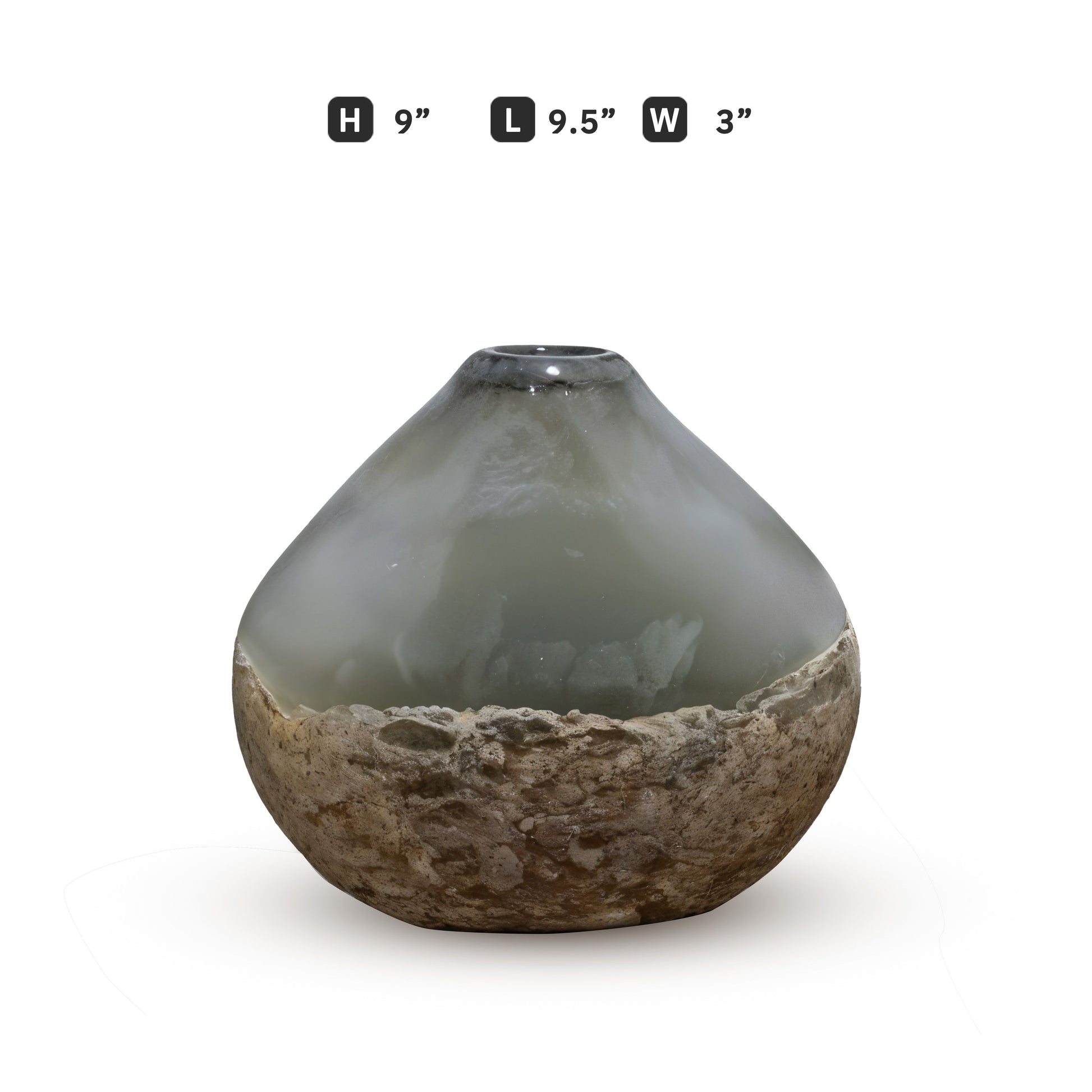GV521 GRAY GLASS VASES