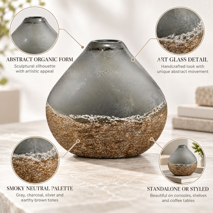 GV521 GRAY CENTERPIECE GLASS VASES