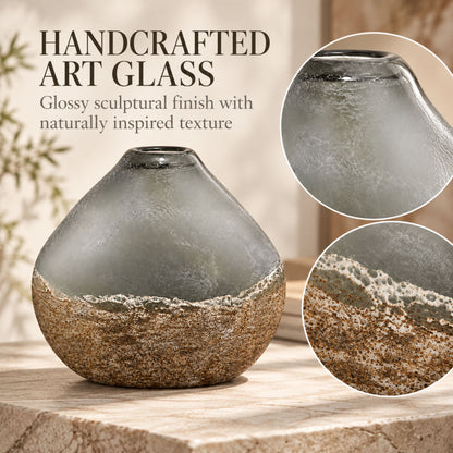 GV521 GRAY CENTERPIECE GLASS VASES