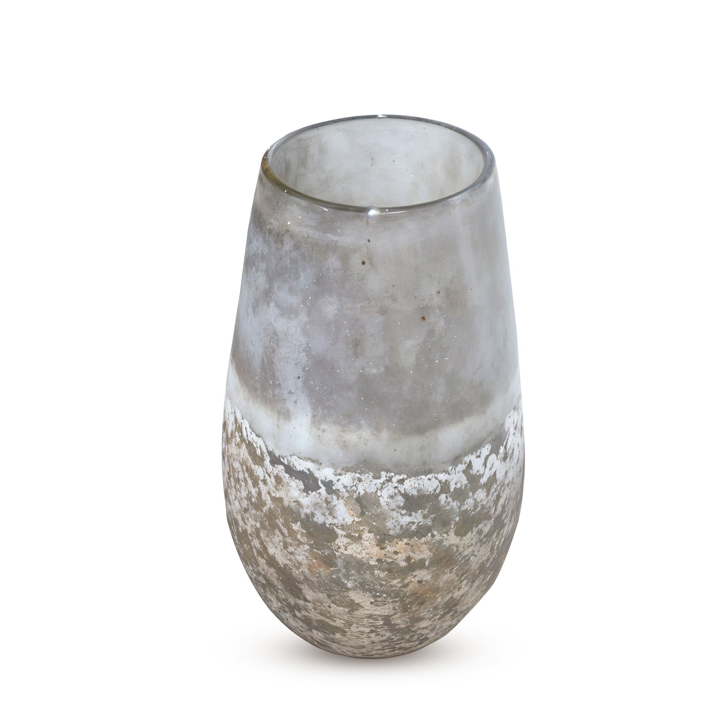 GV523 WHITE GREY CENTERPIECE GLASS VASES