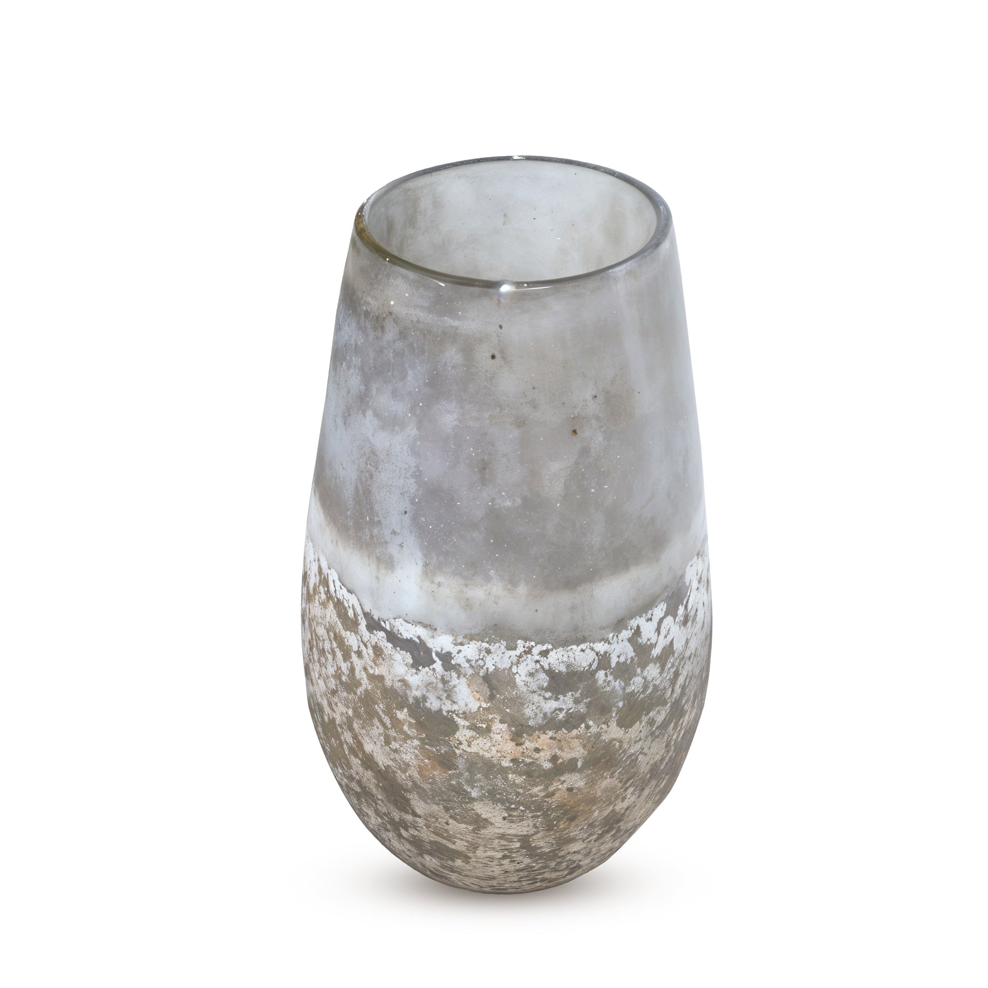 GV523 WHITE GREY CENTERPIECE GLASS VASES