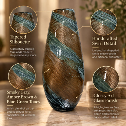 GV526 GOLD SILVER CENTERPIECE GLASS VASES