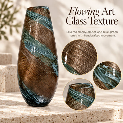 GV526 GOLD SILVER CENTERPIECE GLASS VASES