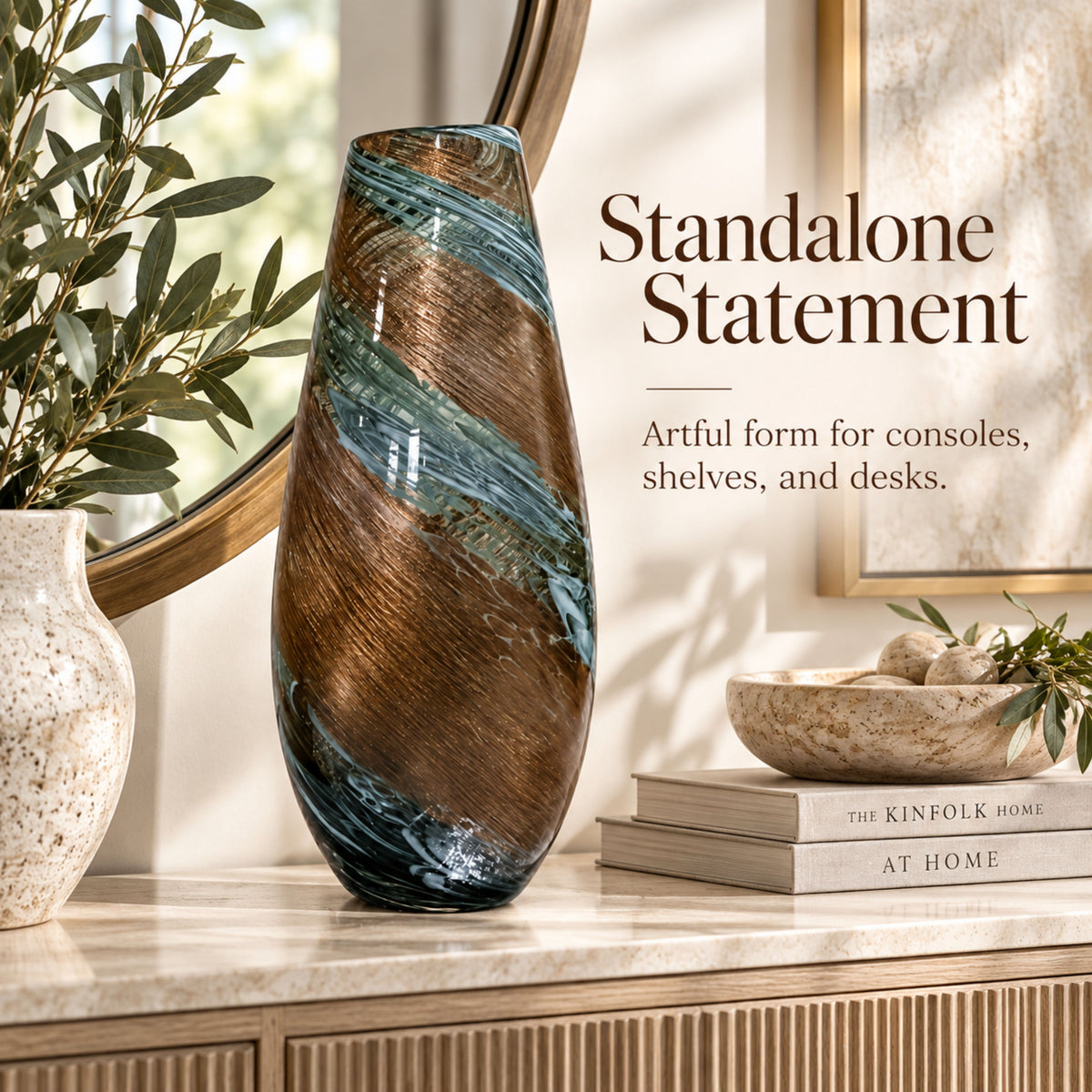 GV526 GOLD SILVER CENTERPIECE GLASS VASES