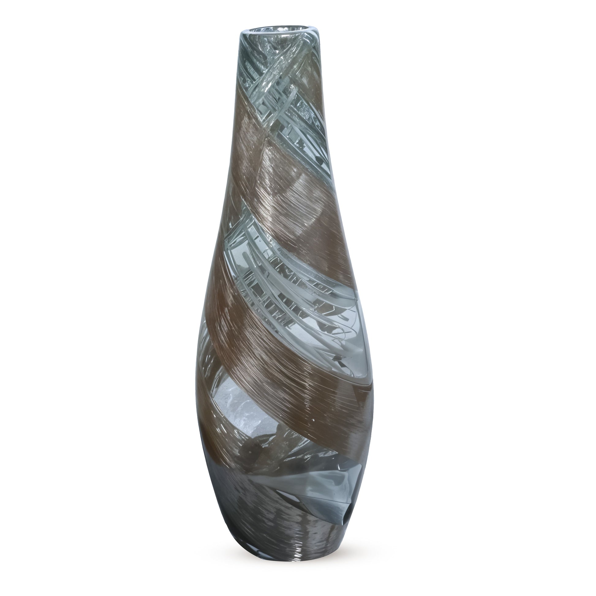 GV527 SILVER GOLD CENTERPIECE GLASS VASES
