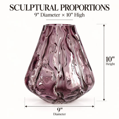 GV528 PURPLE CENTERPIECE GLASS VASES