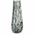 Tall Sculptural Art Glass Vase - Textured Decorative Statement Vase, Gray or Purple