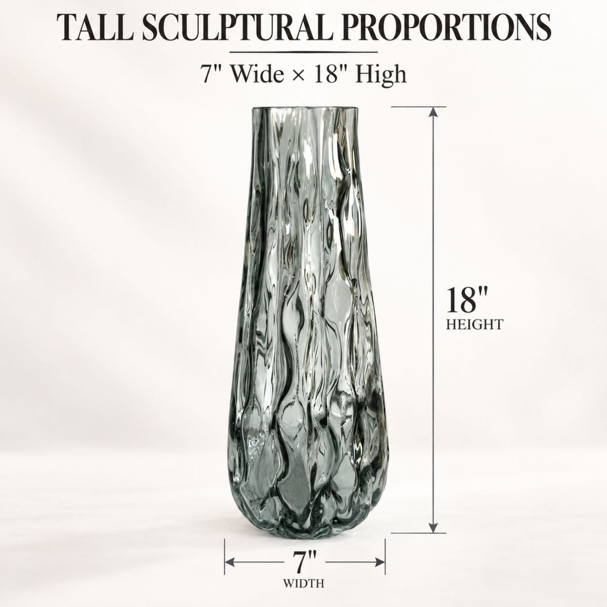 GV529 GRAY CENTERPIECE GLASS VASES