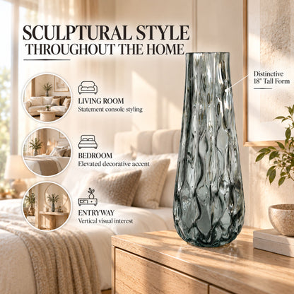 GV529 GRAY CENTERPIECE GLASS VASES