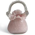 Crystal Bloom Scalloped Glass Basket - Elegant Floral Display Vase