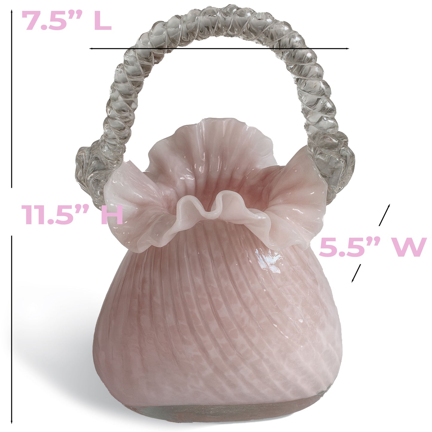 GD532 PINK CENTERPIECE GLASS