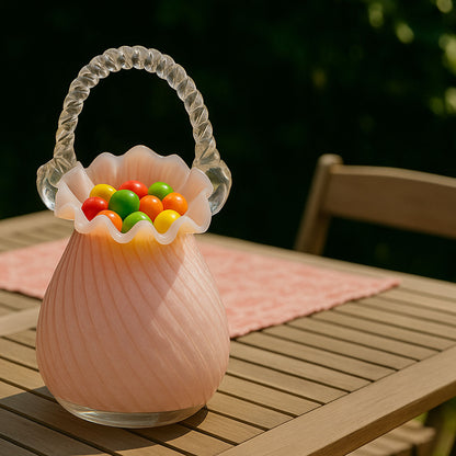 GD532 PINK CENTERPIECE GLASS VASES