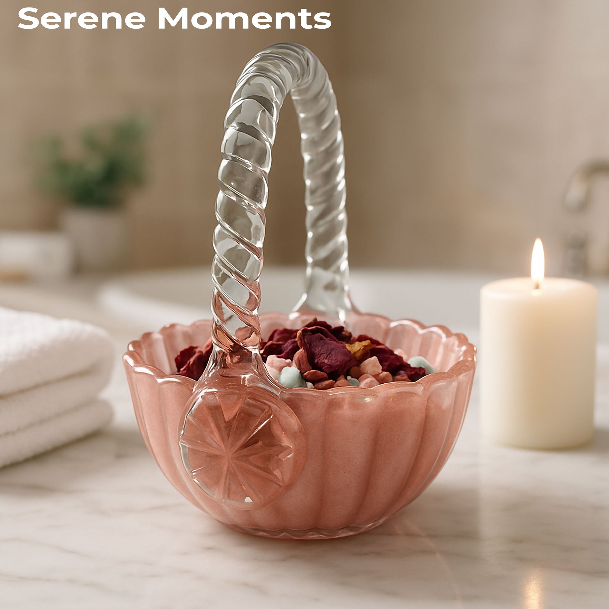 GD533 PINK CENTERPIECE GLASS